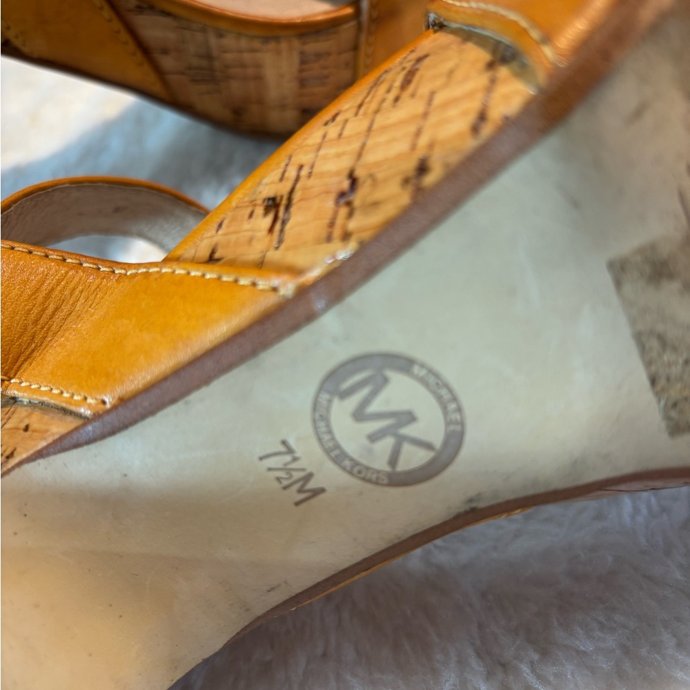 Michael Kors Gold and Tan Women's Sandals - Picture 5 of 7